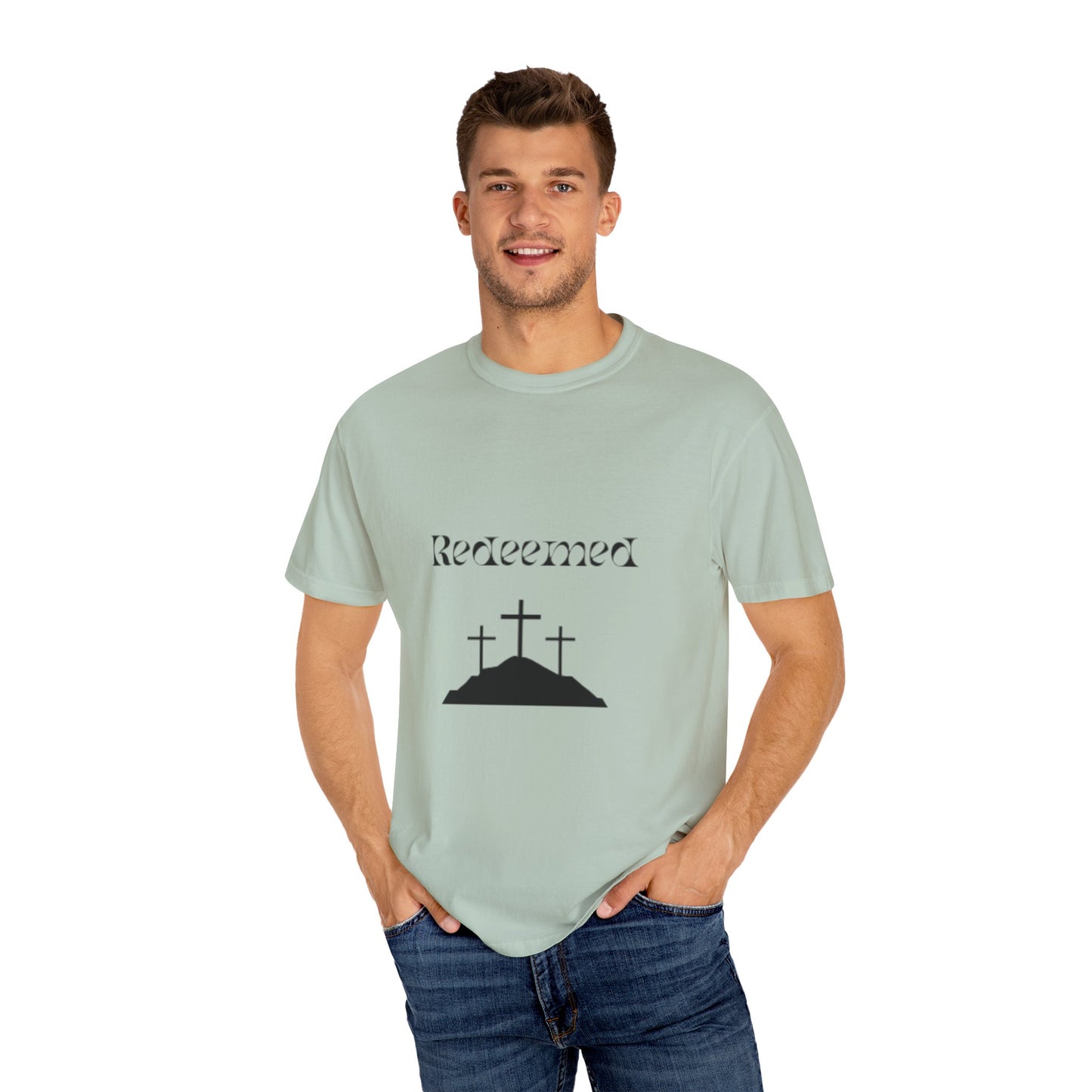 Unisex Garment-Dyed T-Shirt - "Redeemed" Christian Graphic Tee