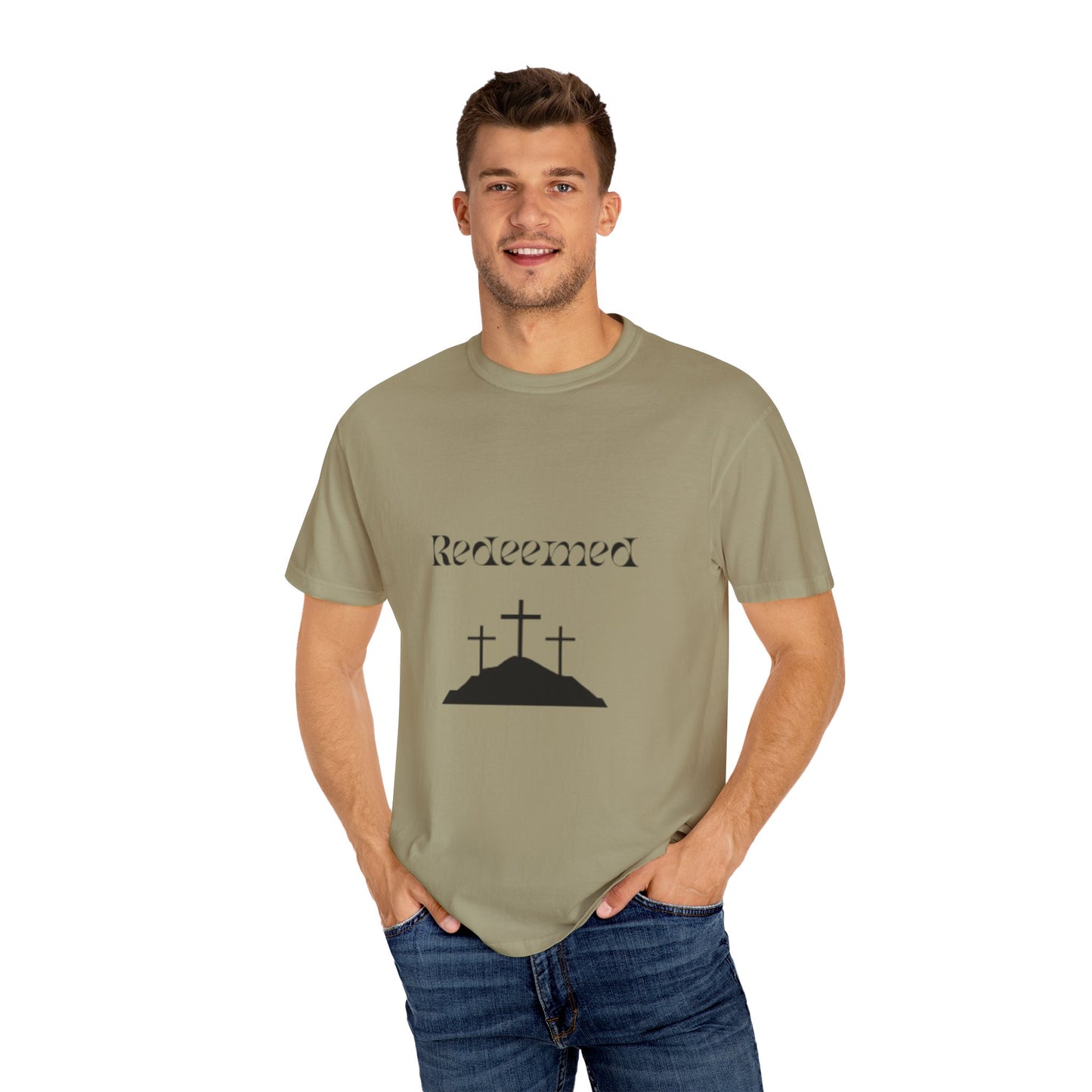 Unisex Garment-Dyed T-Shirt - "Redeemed" Christian Graphic Tee